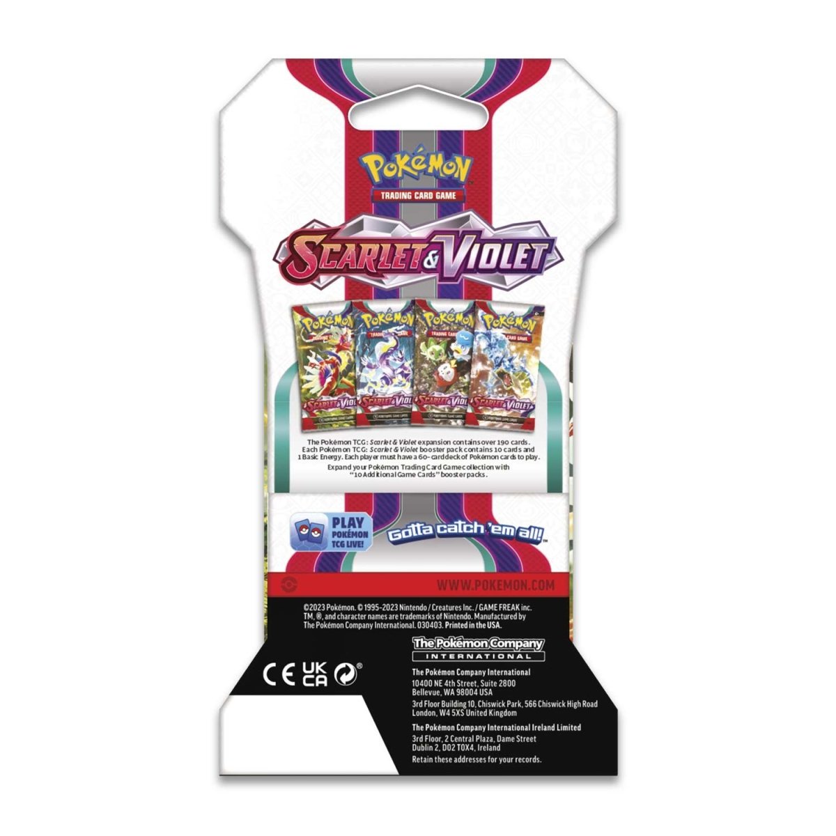 SCARLET AND VIOLET SLEEVED BOOSTER PACKS x 144 PACKS
