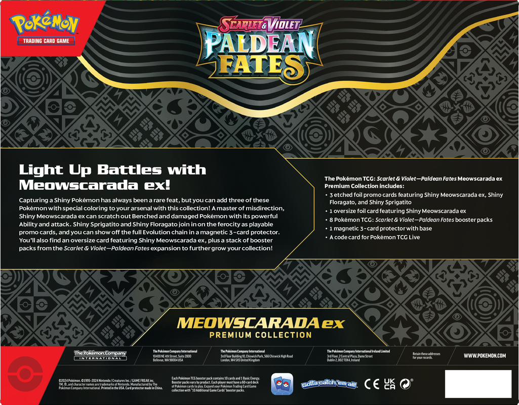 POKEMON PALDEAN FATES - MEOWSCARADA EX PREMIUM COLLECTION